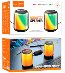 Bluetooth колонка Hoco BS56 Colorful (2 колонки) черная