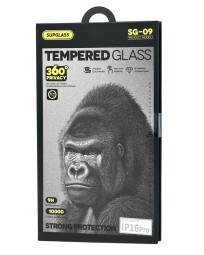 Защитное стекло для i-Phone 16 Pro Supglass SG-09 Антишпион чёрное