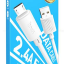 Usb Кабель-зарядка Micro Hoco X88 Cool 2.4A 1м силиконовый белый