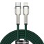 Кабель-зарядка Type-C на Lightning Baseus Cafule Metal 20W 1м (CATLJK-A06) зелёный