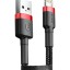 Usb Кабель-зарядка Lightning Baseus Cafule 1м (CALKLF-B19) черно-красный