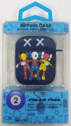 Силиконовый светящийся в темноте чехол для AirPods 1/2 Luxo Kaws рисунок №16