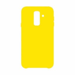 Накладка для Samsung Galaxy A6 Plus (2018) Silicone cover ярко-желтая