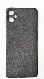 Накладка для Samsung Galaxy A05 силикон под кожу черная