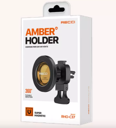 Держатель в автомобиль на торпеду магнитный Recci Amber RHO-C37 черный