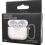 Силиконовый чехол для AirPods 4 с карабином белый
