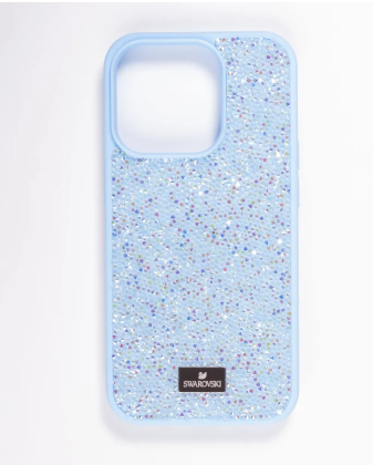 Накладка для i-Phone 15 Pro Max 6.7" Swarovski голубой