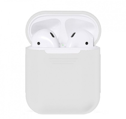 Силиконовый чехол для AirPods белый