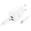 Сетевое зар. устр. Hoco C141A с шнуром Micro 2USB 2.1A белое