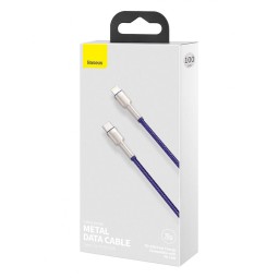 Кабель-зарядка Type-C на Lightning Baseus Cafule Metal 20W 1м (CATLJK-A05) фиолетовый