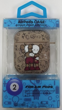 Силиконовый светящийся в темноте чехол для AirPods 1/2 Luxo Kaws рисунок №18