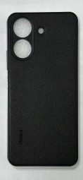Накладка для Xiaomi Redmi 13C силикон под кожу черная