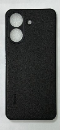 Накладка для Xiaomi Redmi 13C силикон под кожу черная