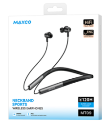 Беспроводные наушники для спорта Maxco MT09 черные