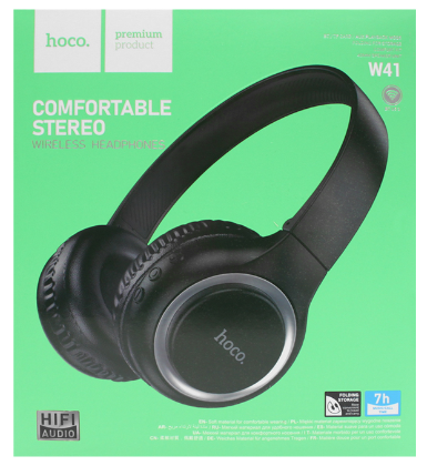 Стереонаушники Bluetooth полноразмерные HOCO W41 черные