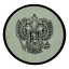 Пластина для магнитного держателя герб России серебристая