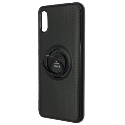 Чехол-накладка для Xiaomi Redmi 9A силикон iface с держателем черный