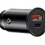 Автомобильное заряд. устр. Baseus Circular Metal 1USB/1C 30W CCALL-BS01 черное