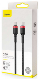 Кабель-зарядка Type-C на Type-C Baseus Cafule PD2.0 100W 2м (CATKLF-AL91) красно-черная