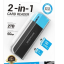 Картридер Borofone DH9 2TB 5Gbps USB3.0 чёрно-синий