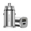 Автомобильное заряд. устр. Baseus Circular Metal 1USB/1C 30W CCALL-BS0S серебристое