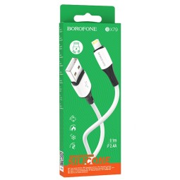 Usb Кабель-зарядка Lightning Borofone BX79 2.4A 1м белый