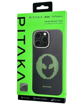Накладка для i-Phone 16 Pro Max 6.9" Pitaka Aries Tactile Woven case (Alien)