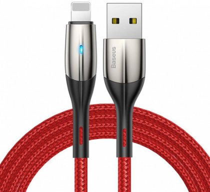 Usb Кабель-зарядка Lightning Baseus Horizontal 2.4A 2м (CALSP-C09) красный