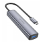 Кабель-переходник Borofone DH12 Type-C на USB3.0x4 0.2М серый