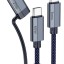 Usb Кабель-зарядка Type-C на Type-C+ Lightning Hoco U134 1.2м синий
