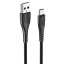 Usb Кабель-зарядка Type-C Borofone BX37 Wieldy 3A 1м в оплётке PVC чёрный