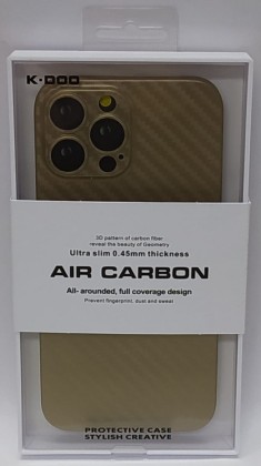 Накладка для i-Phone 14 Pro Max 6.7" K-Doo Air Carbon пластик золотая
