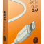 Usb Кабель-зарядка Lightning Borofone BX14 Link jet 2.4A 2м силиконовый белый