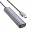 Кабель-переходник Borofone DH12 USB на USB3.0x4 1.2М серый
