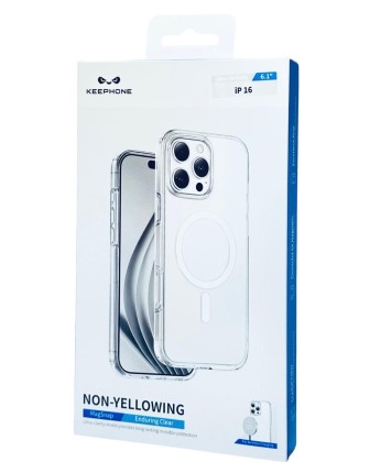 Накладка для i-Phone 16 Keephone Non-Yellowing MagSnap прозрачный