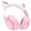 Стереонаушники Bluetooth Полноразмерные Hoco W42 Cat Ear BT5.3/10ч розовые