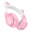Стереонаушники Bluetooth Полноразмерные Hoco W42 Cat Ear BT5.3/10ч розовые