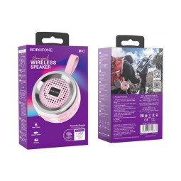 Bluetooth колонка Borofone BR2 BT5.0/500mAh/2ч/3Вт/TF розовая
