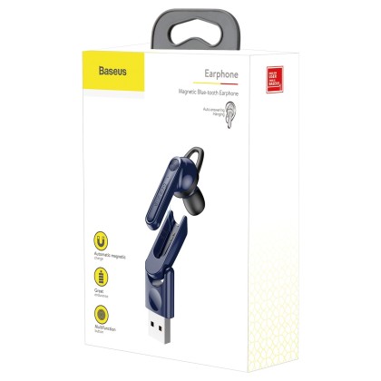 Bluetooth-гарнитура Baseus Magnetic Blue-tooth Earphone голубая