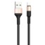 Usb Кабель-зарядка i-Phone Hoco X26 Xpress 2.4A 1м в тканевой оплётке черный
