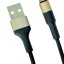 Usb Кабель-зарядка i-Phone Hoco X26 Xpress 2.4A 1м в тканевой оплётке черный