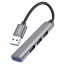 USB 3.0 хаб Hoco HB26 4 порта 3 USB2.0/1 USB3.0 серебристый