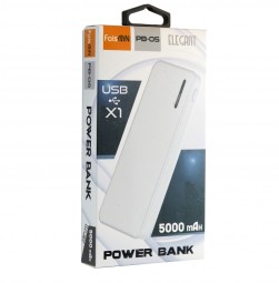 Powerbank Faison PB-05 Elegant 5000mAh 1USB 2.1A белый