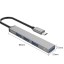 USB-С хаб Orico AH-13 4xUSB3.0 0.15м серый