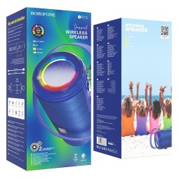 Bluetooth колонка Borofone BR13 BT5.0/1200mAh/4ч/10Вт/TF/AUX синяя