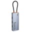 Кабель-переходник Hoco HB51 Type-C на HDMI/USB3.0*3/USB-C/RJ45 серый