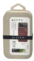 Накладка для i-Phone 17 Pro Max Airity Aramid Fiber Bamboo Shadow Claret Magsafe красный