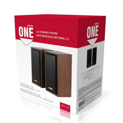 Акустическая система 2.0 Smartbuy One (SBA-102) 2х3Вт дерево корчневая