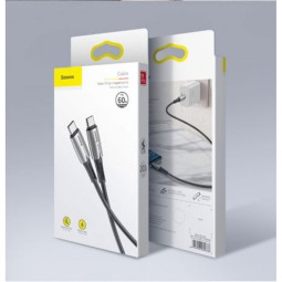 Кабель-зарядка Type-C на Type-C Baseus Water Drop-Shaped Lamp 60W 2м (CATSD-K01) черный
