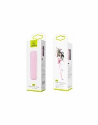 Монопод Usams M2 Mini (US-ZB050) BT4.0/4"-6"/20-73см розовый